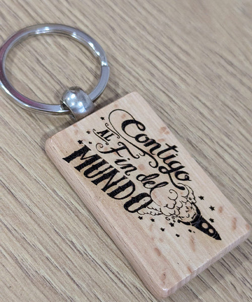 Llavero de madera, descuento por cantidad