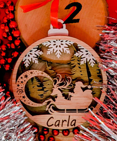 Cuatro bolas con nombre y relieve