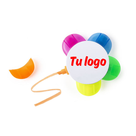 Marcador 5 colores flor