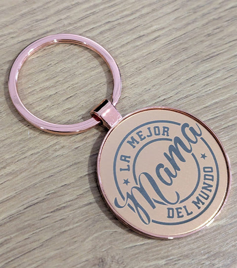 Llavero metálico con recubrimiento de cobre