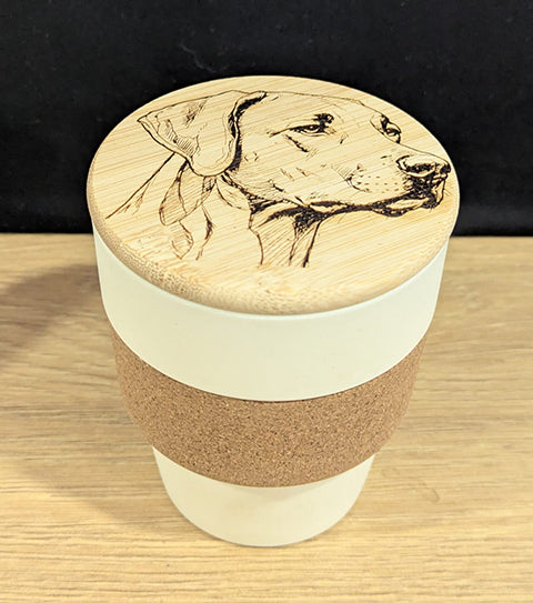 Vaso con tapa personalizado